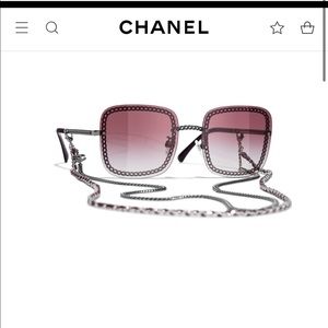 Chanel Sunglasses NWT Metal & Calfskin
Dark Silver